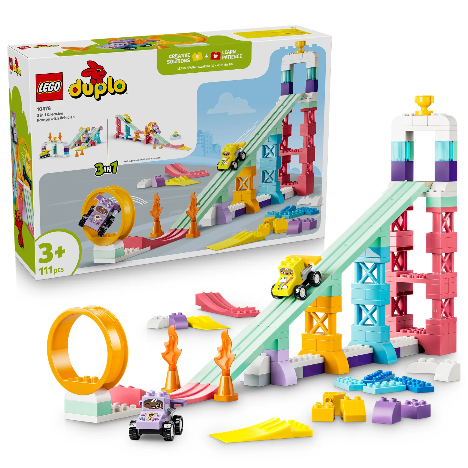 LEGO® DUPLO® Town 3 in 1 Creative Ramps with Vehicles - Image 12